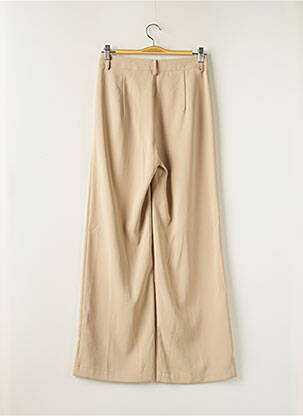Pantalon chino tissage popeline taille normale beige SMF femme