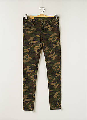 Pantalon slim stretch taille normale vert NINA CARTER femme