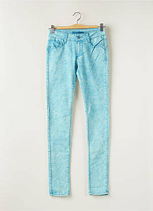 Pantalon slim taille basse taille basse bleu R.DISPLAY femme