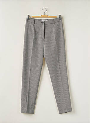 Pantalon chino fermeture zippée sous rabat boutonné taille normale noir COTTONADE femme