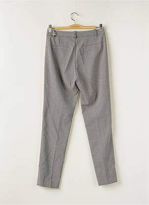 Pantalon chino fermeture zippée sous rabat boutonné taille normale noir COTTONADE femme