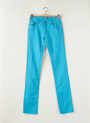 Pantalon slim taille basse taille basse bleu JON KAFE femme