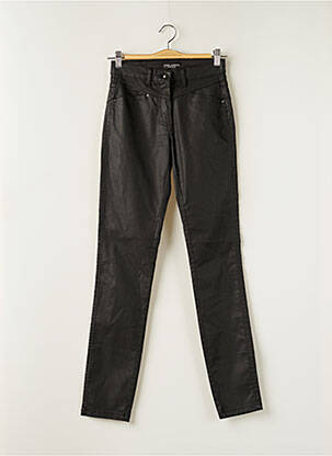 Pantalon slim tissage enduit taille normale noir CARLA KOPS femme