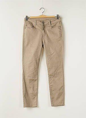 Pantalon slim stretch taille normale beige KY CREATION femme