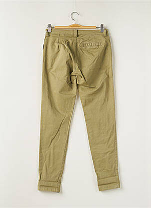 Pantalon chino fermeture zippée sous rabat boutonné taille normale vert KOSMIKA femme