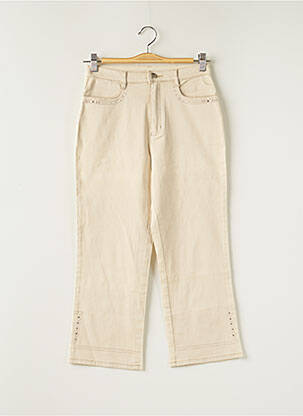 Pantacourt stretch taille normale beige I.QUING femme