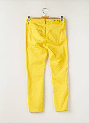 Pantalon 7/8 stretch taille normale jaune KY CREATION femme