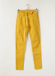 Pantalon slim jaune MELLY & CO pour femme seconde vue