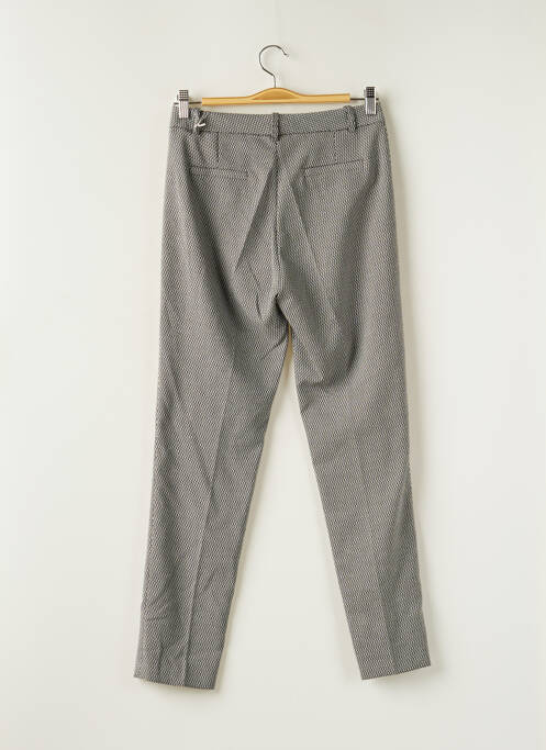 Pantalon chino fermeture zippée sous rabat boutonné taille normale noir COTTONADE femme