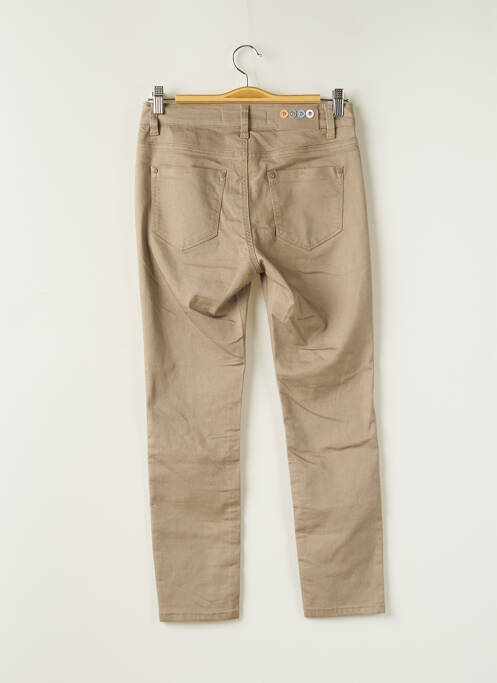 Pantalon slim beige KY CREATION pour femme