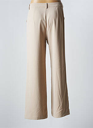 Pantalon large tissage popeline taille normale beige SMF femme