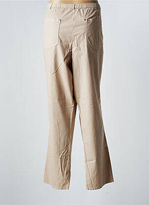 Pantalon droit tissage popeline taille normale beige GUY DUBOUIS femme