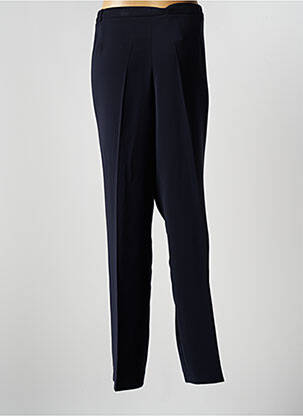 Pantalon droit fermeture zippée sous rabat boutonné taille normale bleu ANNE KELLY femme