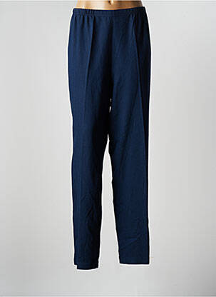 Pantalon droit stretch taille normale bleu GUY DUBOUIS femme