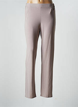 Pantalon droit stretch taille normale beige BOGUAR femme