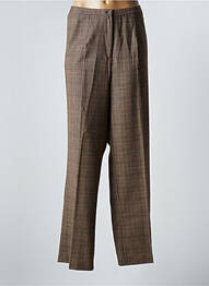 Pantalon chino fermeture zippée sous rabat boutonné taille normale marron FRANCOISE F femme