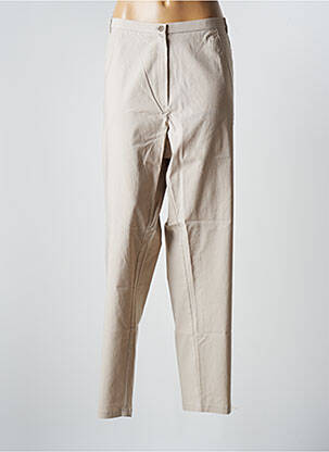 Pantalon droit stretch taille normale beige JEAN GABRIEL femme