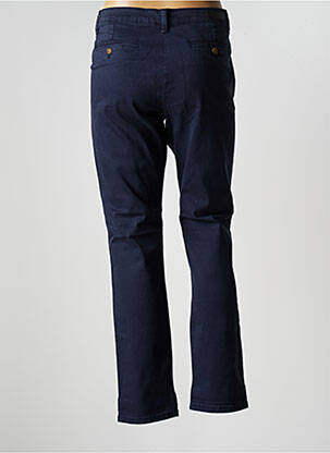 Pantalon chino fermeture zippée sous rabat boutonné taille normale bleu R.DISPLAY femme