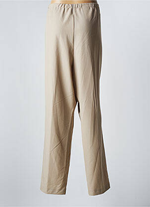 Pantalon droit tissage popeline taille normale beige JEAN GABRIEL femme