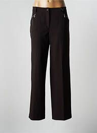 Pantalon droit fermeture zippée sous rabat boutonné taille normale marron ATLANTA femme