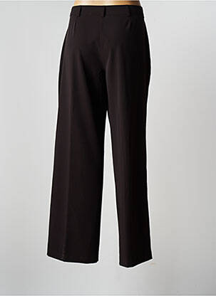 Pantalon droit fermeture zippée sous rabat boutonné taille normale marron ATLANTA femme