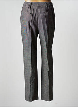 Pantalon droit fermeture zippée sous rabat boutonné taille normale gris ELISABETH. B femme