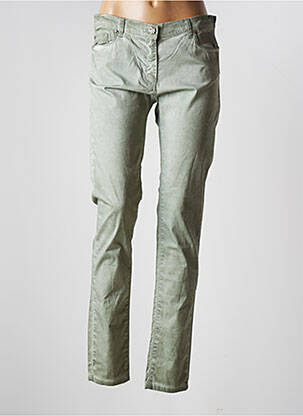 Pantalon slim stretch taille normale vert CARLA KOPS femme
