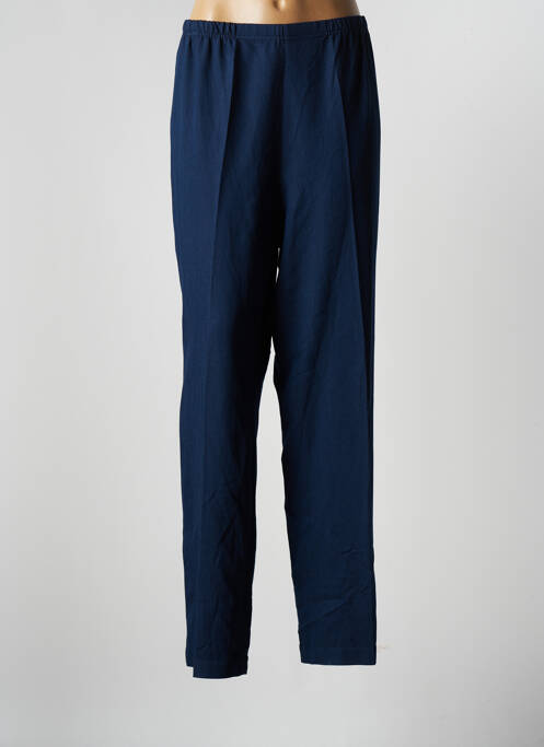 Pantalon droit stretch taille normale bleu GUY DUBOUIS femme