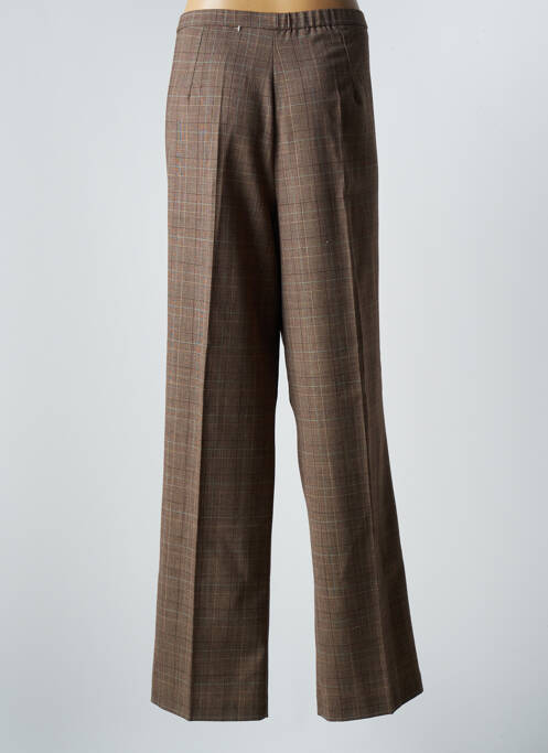 Pantalon chino fermeture zippée sous rabat boutonné taille normale marron FRANCOISE F femme