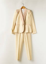 Ensemble pantalon col châle beige CENTRIX femme