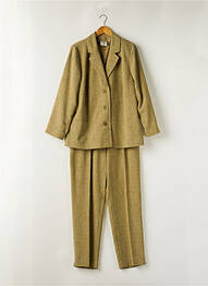 Ensemble pantalon fermeture boutonnée sur le devant vert FRANCE RIVOIRE femme