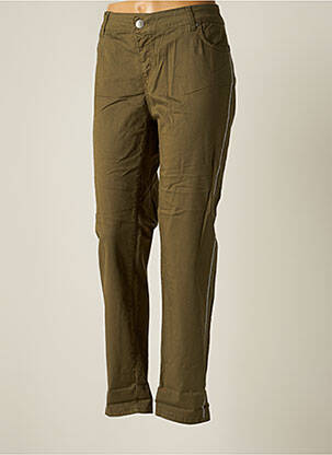 Pantalon slim stretch taille normale vert KITANA femme
