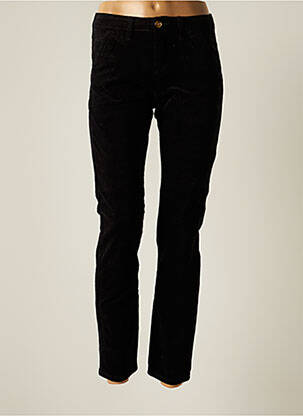Pantalon chino fermeture zippée sous rabat boutonné taille normale noir R.DISPLAY femme