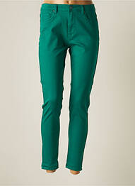 Pantalon slim stretch taille normale vert NINA CARTER femme