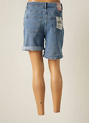 Short fermeture zippée sous rabat boutonné taille haute bleu MONDAY PREMIUM femme