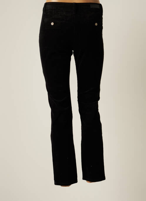 Pantalon chino fermeture zippée sous rabat boutonné taille normale noir R.DISPLAY femme