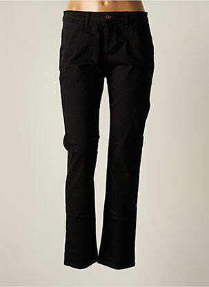 Pantalon chino fermeture zippée sous rabat boutonné taille normale noir R.DISPLAY femme