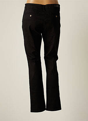 Pantalon chino fermeture zippée sous rabat boutonné taille normale noir R.DISPLAY femme