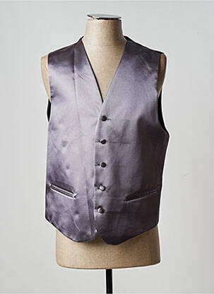 Gilet sans manche empiècements gris VIRTUOSE homme