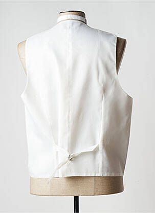 Gilet sans manche empiècements blanc BARBERINI homme