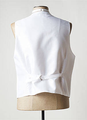 Gilet sans manche tissage satiné blanc VIRTUOSE homme