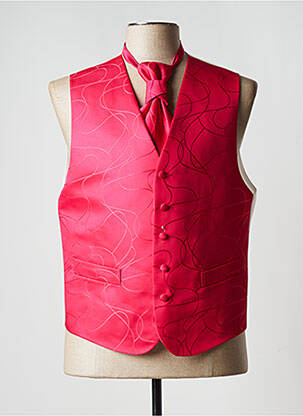 Gilet sans manche empiècements rouge VIRTUOSE homme