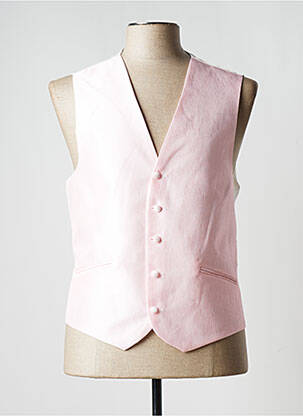 Gilet sans manche empiècements rose GUY LAURENT homme