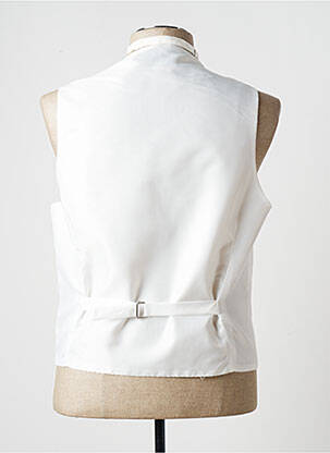 Gilet sans manche empiècements blanc GUY LAURENT homme