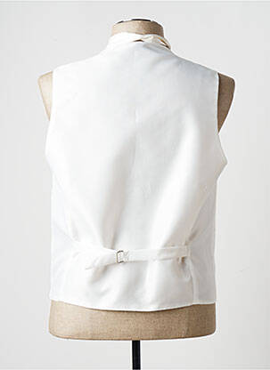 Gilet sans manche empiècements blanc GUY LAURENT homme