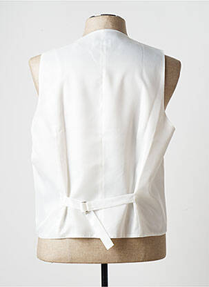 Gilet sans manche empiècements blanc BARBERINI homme