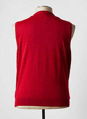 Pull col v sans manche rouge MONTE CARLO homme
