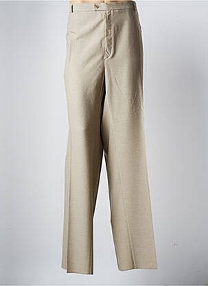 Pantalon droit tissage chiné taille normale beige PIERRE D'ARLANC homme