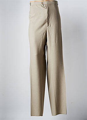 Pantalon droit tissage chiné taille normale beige PIERRE D'ARLANC homme
