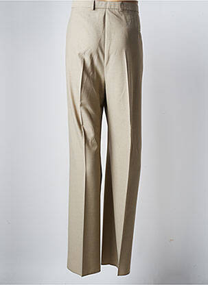 Pantalon droit tissage chiné taille normale beige PIERRE D'ARLANC homme